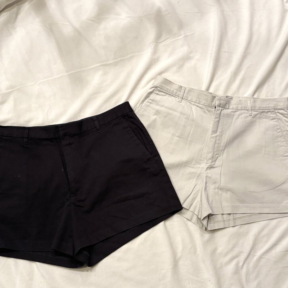 J. Crew Kahki & Black J. Crew Chino style Shorts - size 12
